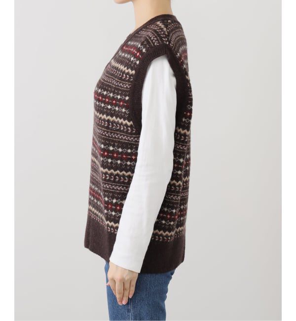 Spick and Span「DUNST/ダンスト CRAFTED Vネック ニットベスト」|ベスト・ジレ|