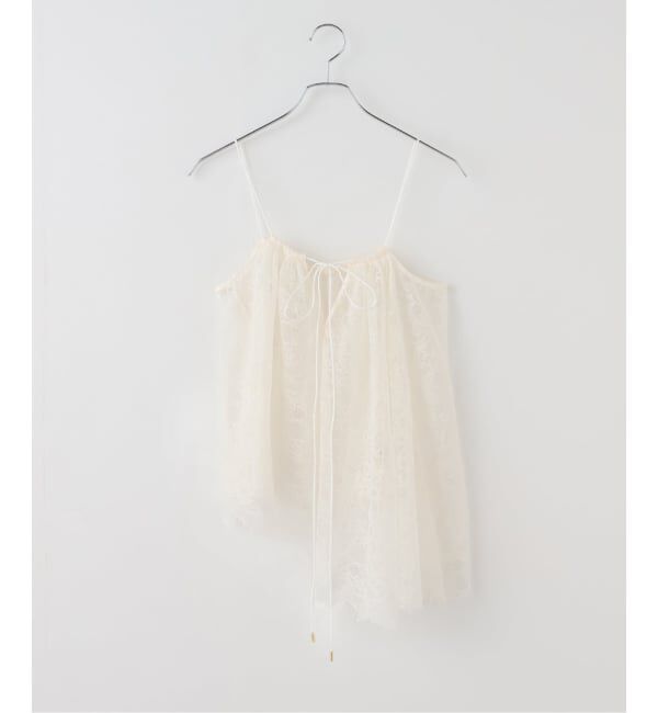 NOBLE「《追加》ラッセルレースギャザーキャミ」|キャミソール|