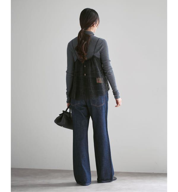 NOBLE「《追加》ラッセルレースギャザーキャミ」|キャミソール|