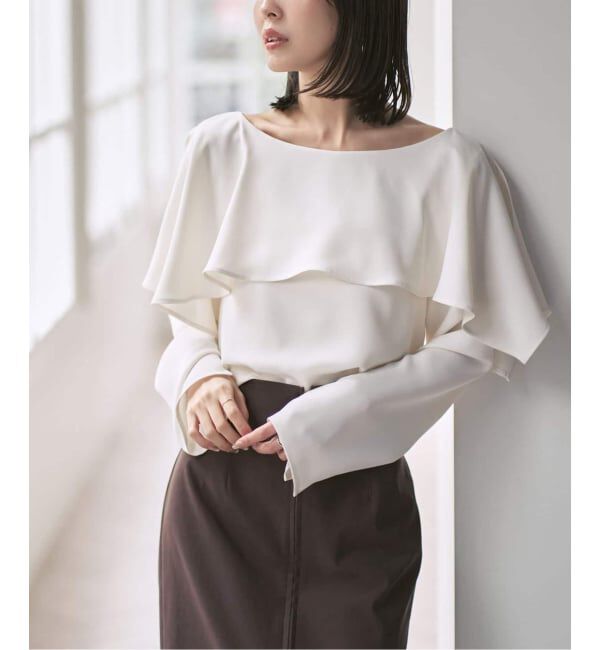 NOBLE「スリットケープブラウス」|シャツ・ブラウス|
