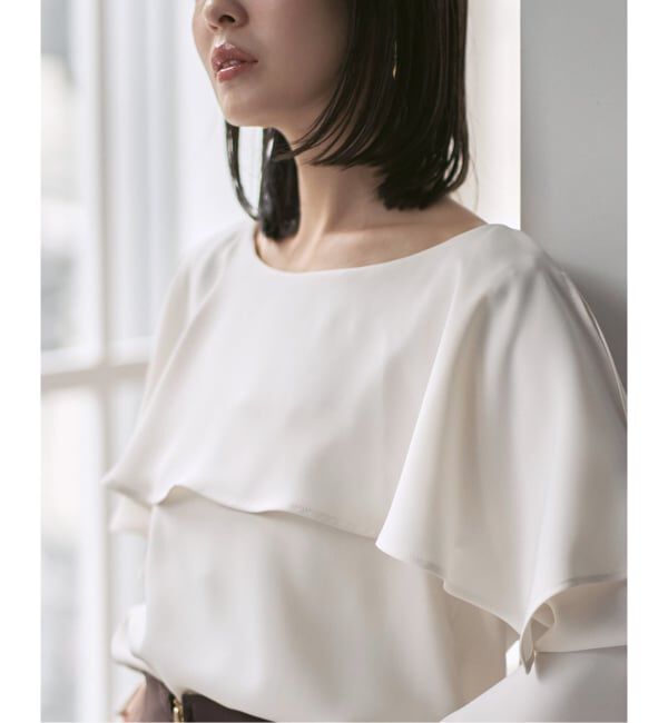 NOBLE「スリットケープブラウス」|シャツ・ブラウス|