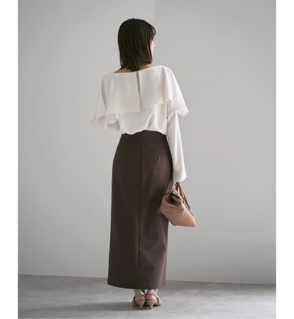 NOBLE「スリットケープブラウス」|シャツ・ブラウス|