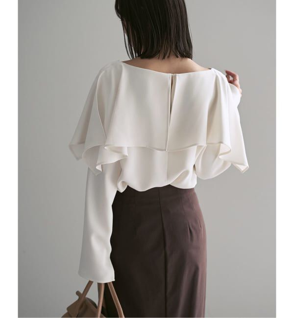 NOBLE「スリットケープブラウス」|シャツ・ブラウス|