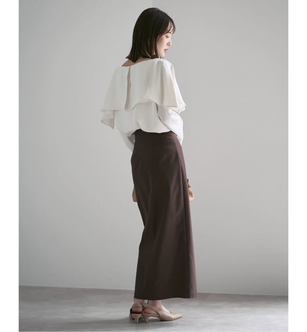 NOBLE「スリットケープブラウス」|シャツ・ブラウス|