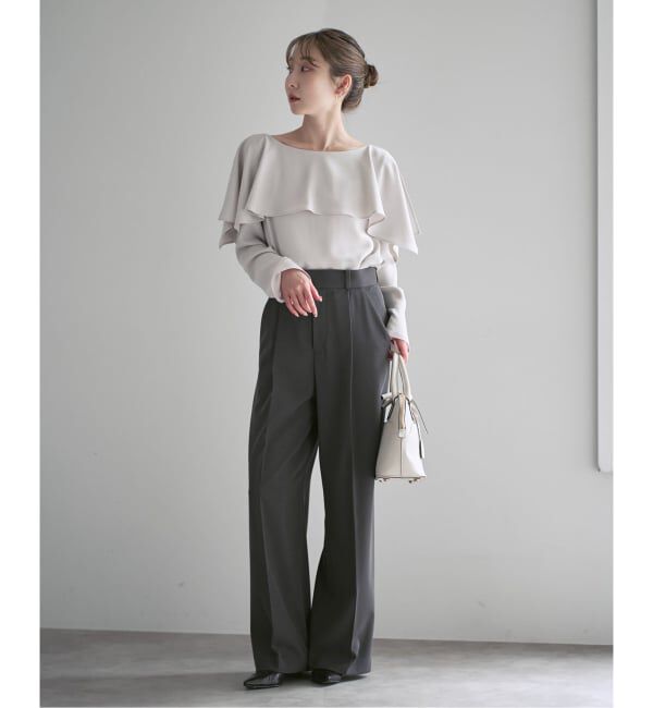 NOBLE「スリットケープブラウス」|シャツ・ブラウス|