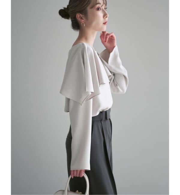 NOBLE「スリットケープブラウス」|シャツ・ブラウス|