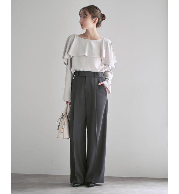 NOBLE「スリットケープブラウス」|シャツ・ブラウス|