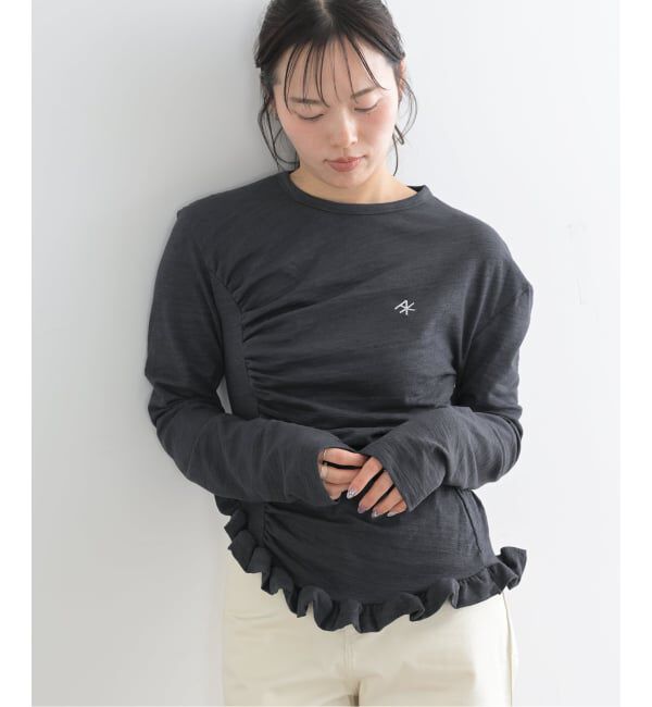 U by SPICK&SPAN「【OURSAALTY / アワソルティ】 Pleasant Frill T-shirts」|Tシャツ・カットソー|