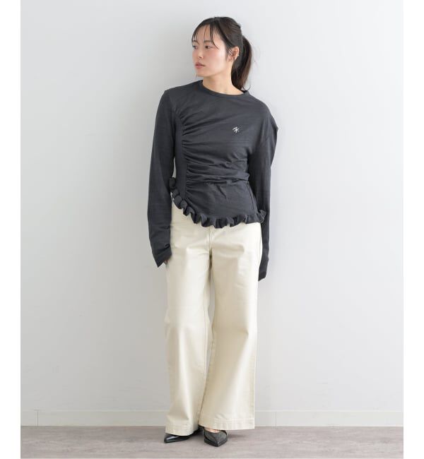 U by SPICK&SPAN「【OURSAALTY / アワソルティ】 Pleasant Frill T-shirts」|Tシャツ・カットソー|