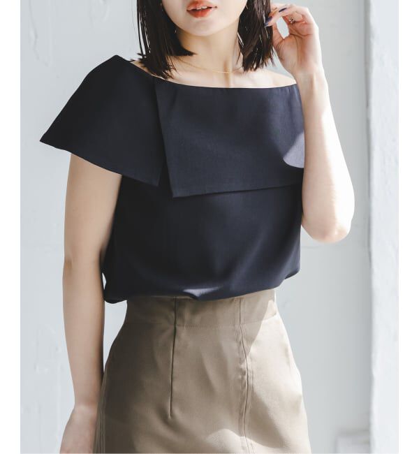 NOBLE「《WEB・ルクア大阪店限定追加予約》ソフトツイルケープブラウス」|シャツ・ブラウス|