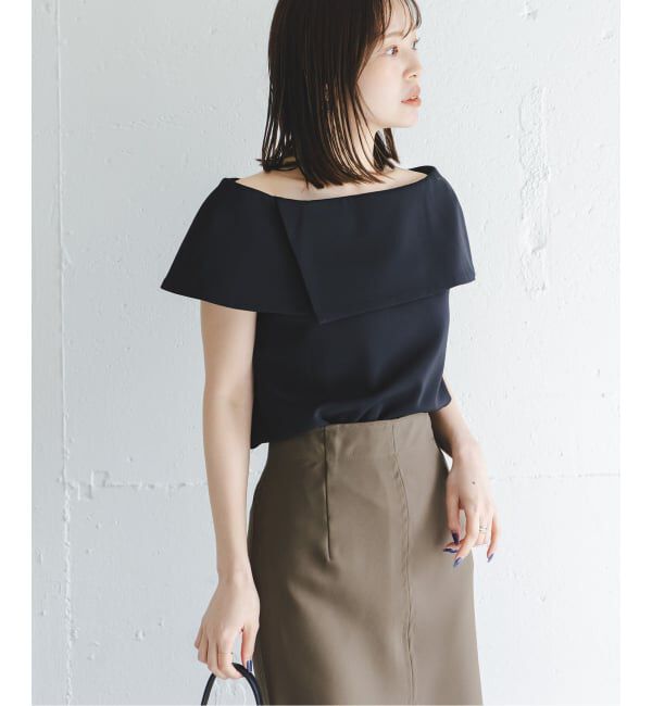 NOBLE「《WEB・ルクア大阪店限定追加予約》ソフトツイルケープブラウス」|シャツ・ブラウス|