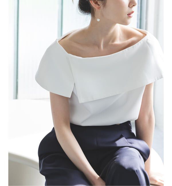 NOBLE「《WEB・ルクア大阪店限定追加予約》ソフトツイルケープブラウス」|シャツ・ブラウス|