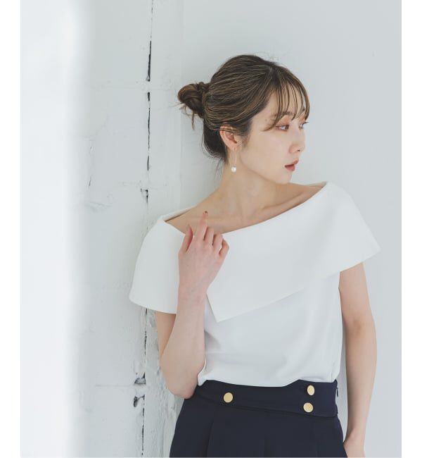 NOBLE「《WEB・ルクア大阪店限定追加予約》ソフトツイルケープブラウス」|シャツ・ブラウス|