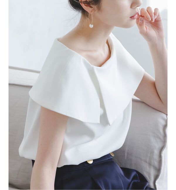 NOBLE「《WEB・ルクア大阪店限定追加予約》ソフトツイルケープブラウス」|シャツ・ブラウス|