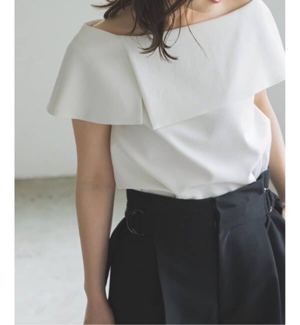 NOBLE「《WEB・ルクア大阪店限定追加予約》ソフトツイルケープブラウス」|シャツ・ブラウス|