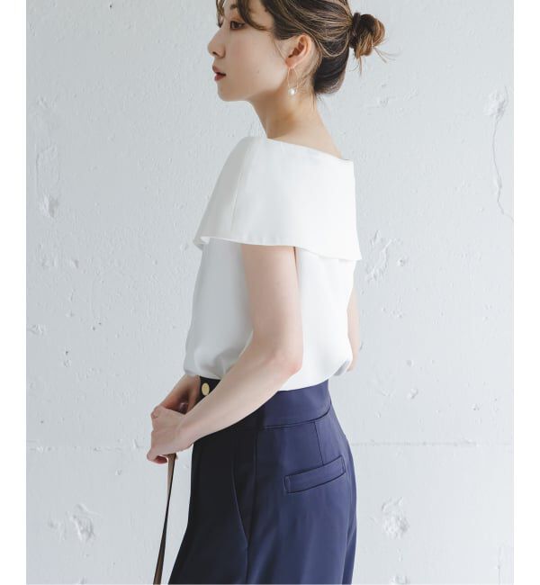 NOBLE「《WEB・ルクア大阪店限定追加予約》ソフトツイルケープブラウス」|シャツ・ブラウス|