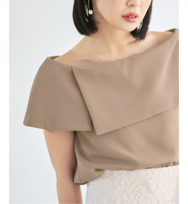 NOBLE「《WEB・ルクア大阪店限定追加予約》ソフトツイルケープブラウス」|シャツ・ブラウス|