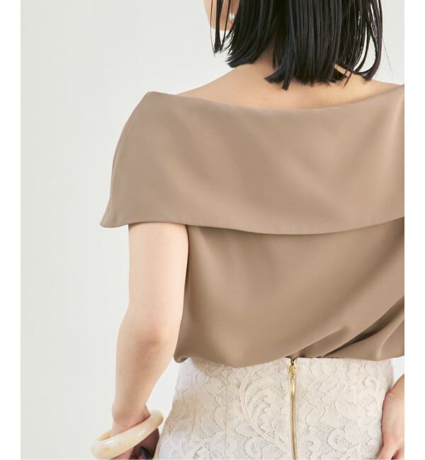 NOBLE「《WEB・ルクア大阪店限定追加予約》ソフトツイルケープブラウス」|シャツ・ブラウス|