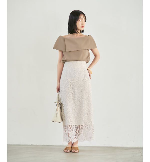 NOBLE「《WEB・ルクア大阪店限定追加予約》ソフトツイルケープブラウス」|シャツ・ブラウス|