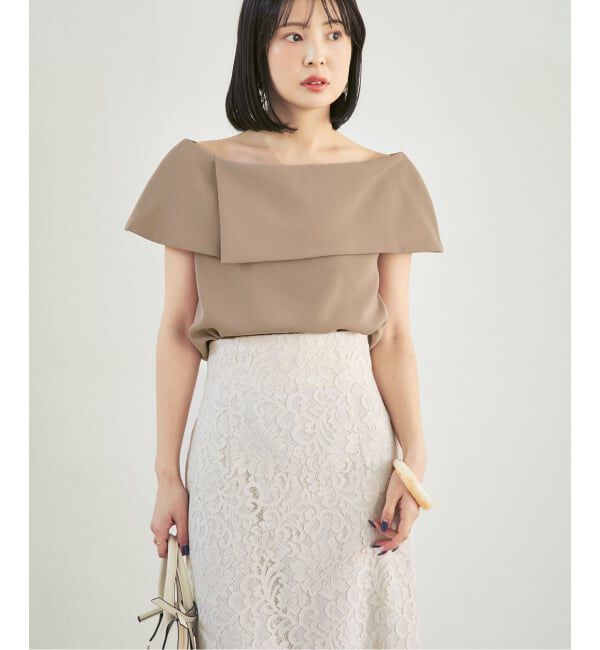 NOBLE「《WEB・ルクア大阪店限定追加予約》ソフトツイルケープブラウス」|シャツ・ブラウス|