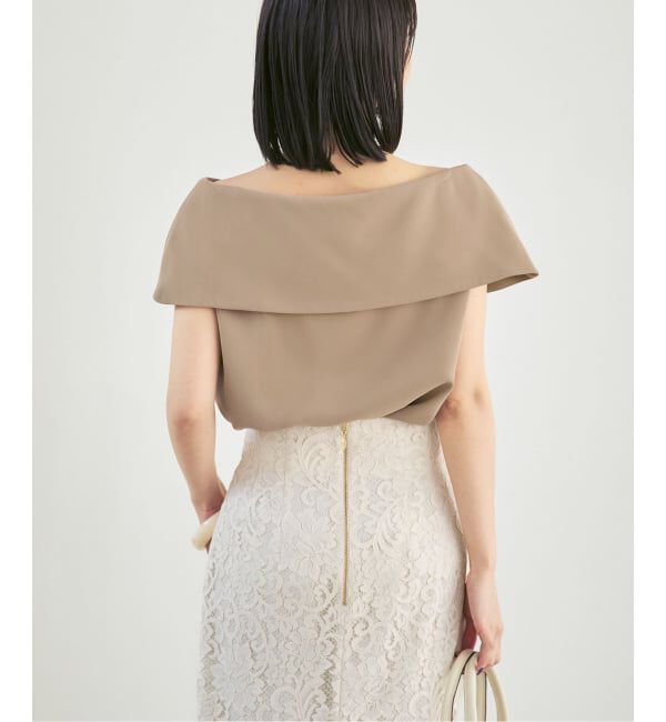 NOBLE「《WEB・ルクア大阪店限定追加予約》ソフトツイルケープブラウス」|シャツ・ブラウス|