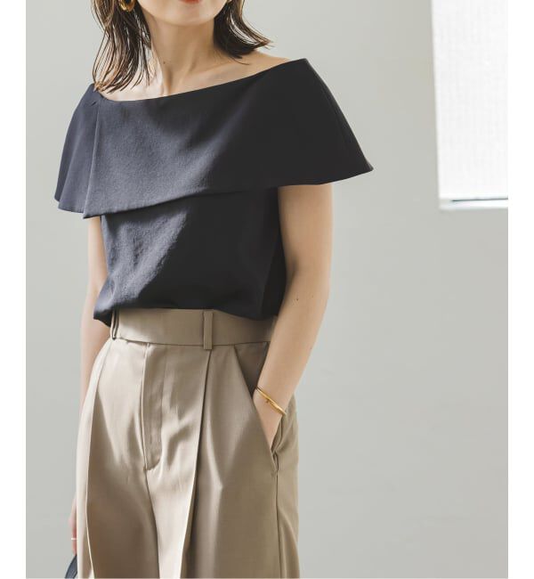 NOBLE「《WEB・ルクア大阪店限定追加予約》ソフトツイルケープブラウス」|シャツ・ブラウス|