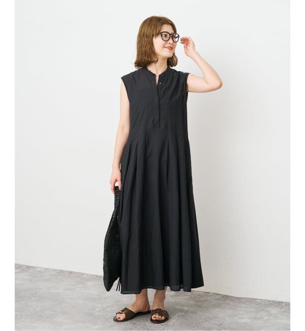 Spick and Span「《手洗い可 / 予約》C/Rボイルタックノースリーブワンピース」|ワンピース|