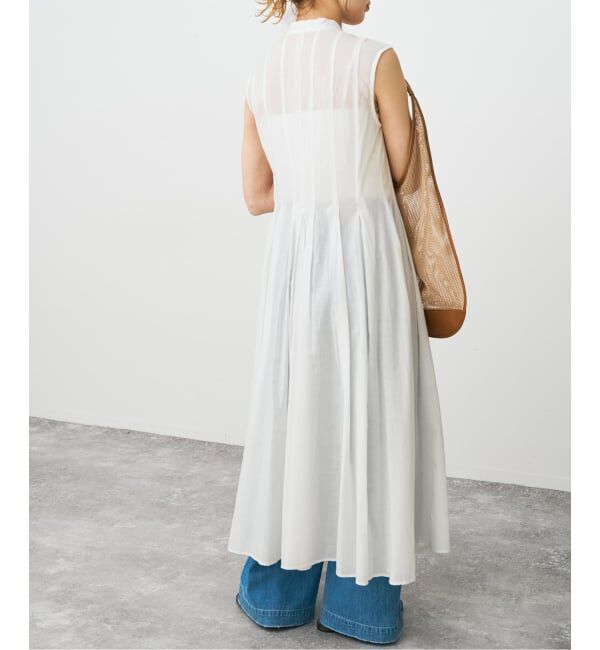 Spick and Span「《手洗い可 / 予約》C/Rボイルタックノースリーブワンピース」|ワンピース|