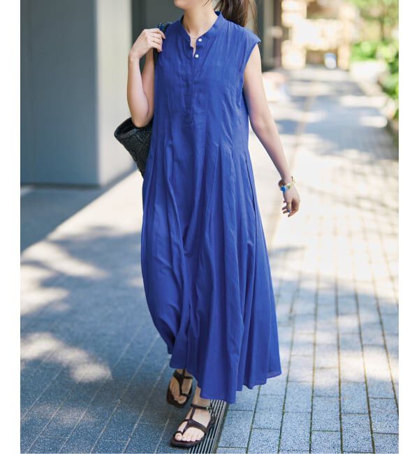 Spick and Span「《手洗い可 / 予約》C/Rボイルタックノースリーブワンピース」|ワンピース|