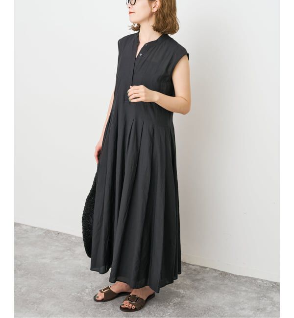 Spick and Span「《手洗い可 / 予約》C/Rボイルタックノースリーブワンピース」|ワンピース|