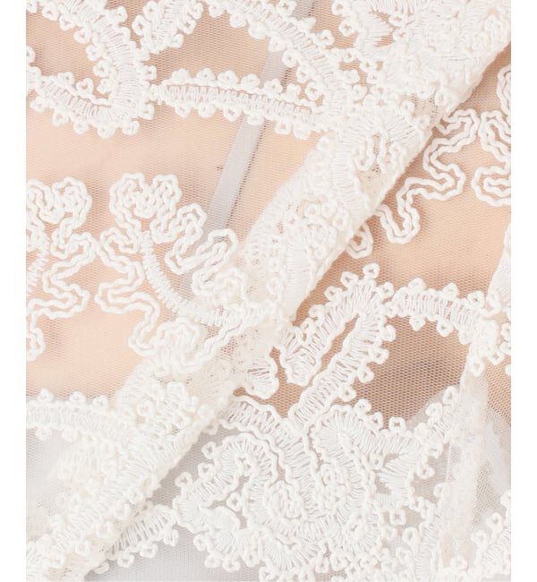 Spick and Span「《WEB限定 / 追加予約》コードエンブロイダリーチュールブラウス」|シャツ・ブラウス|