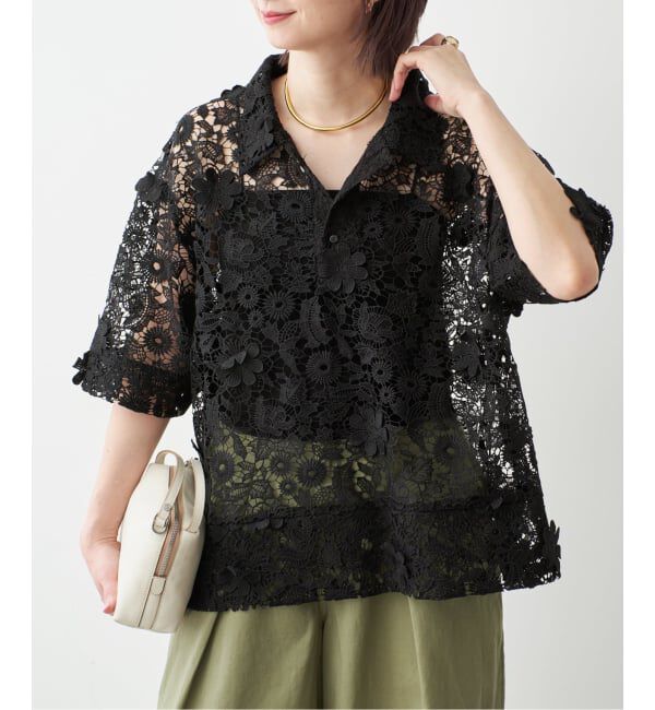 Spick and Span「LAYAS/レイヤーズ レース半袖シャツ」|シャツ・ブラウス|