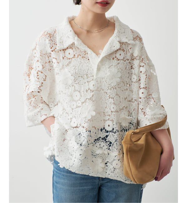 Spick and Span「LAYAS/レイヤーズ レース半袖シャツ」|シャツ・ブラウス|