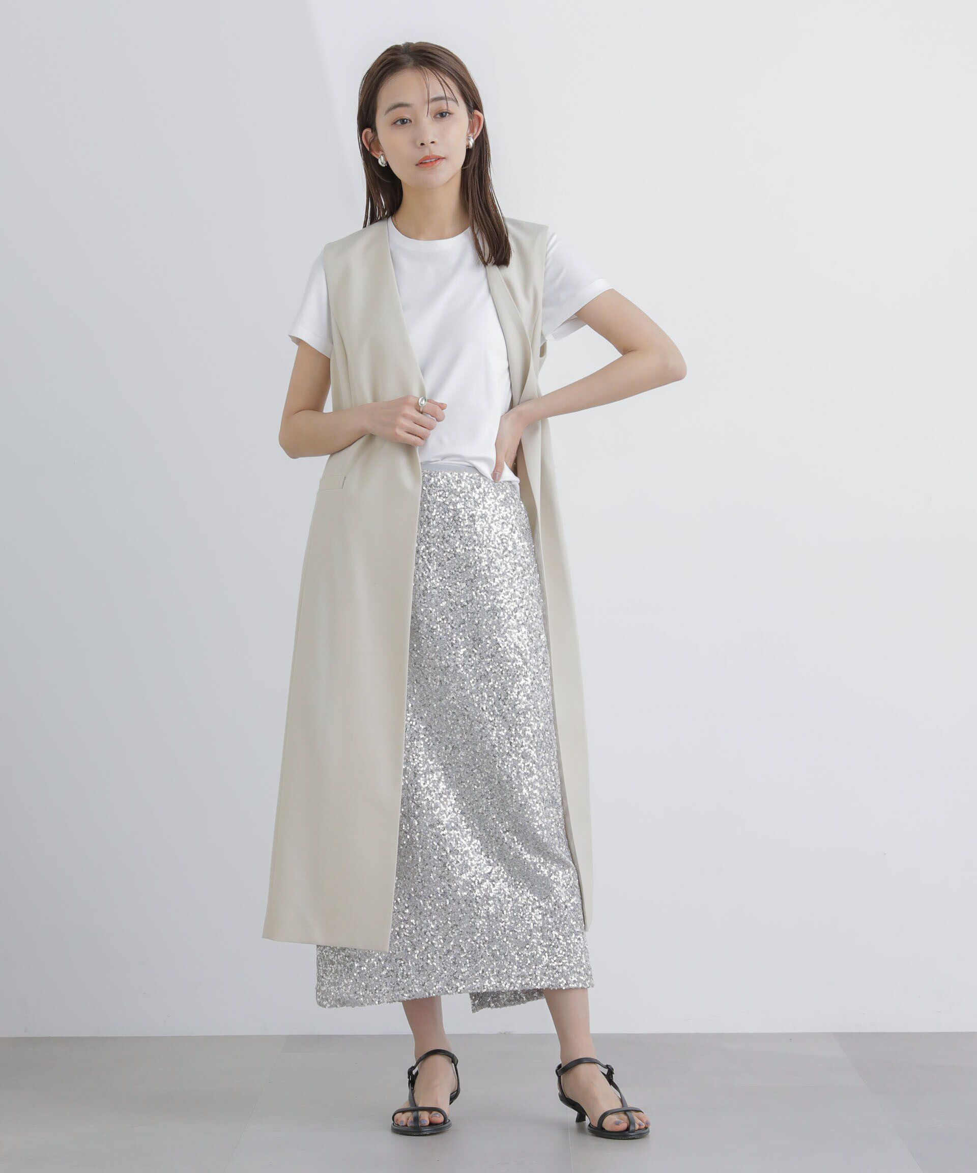 nano･universe「ロングジレ(セットアップ可)」|ベスト・ジレ|