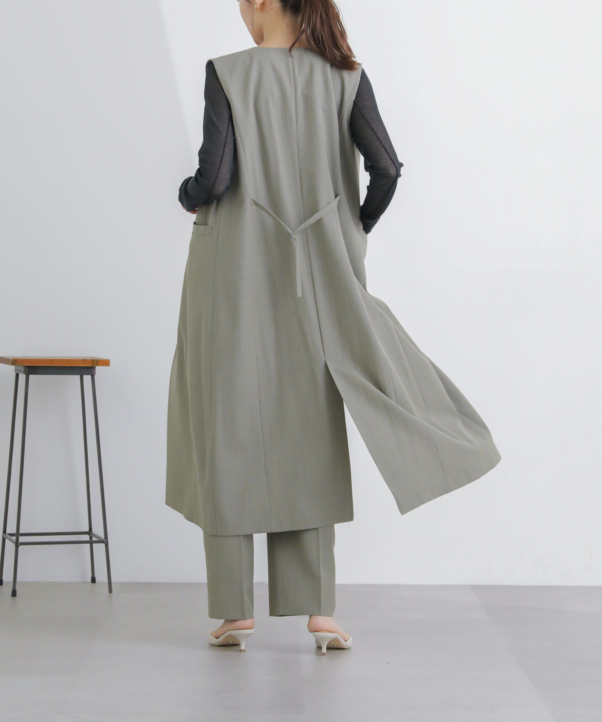 nano･universe「ロングジレ(セットアップ可)」|ベスト・ジレ|