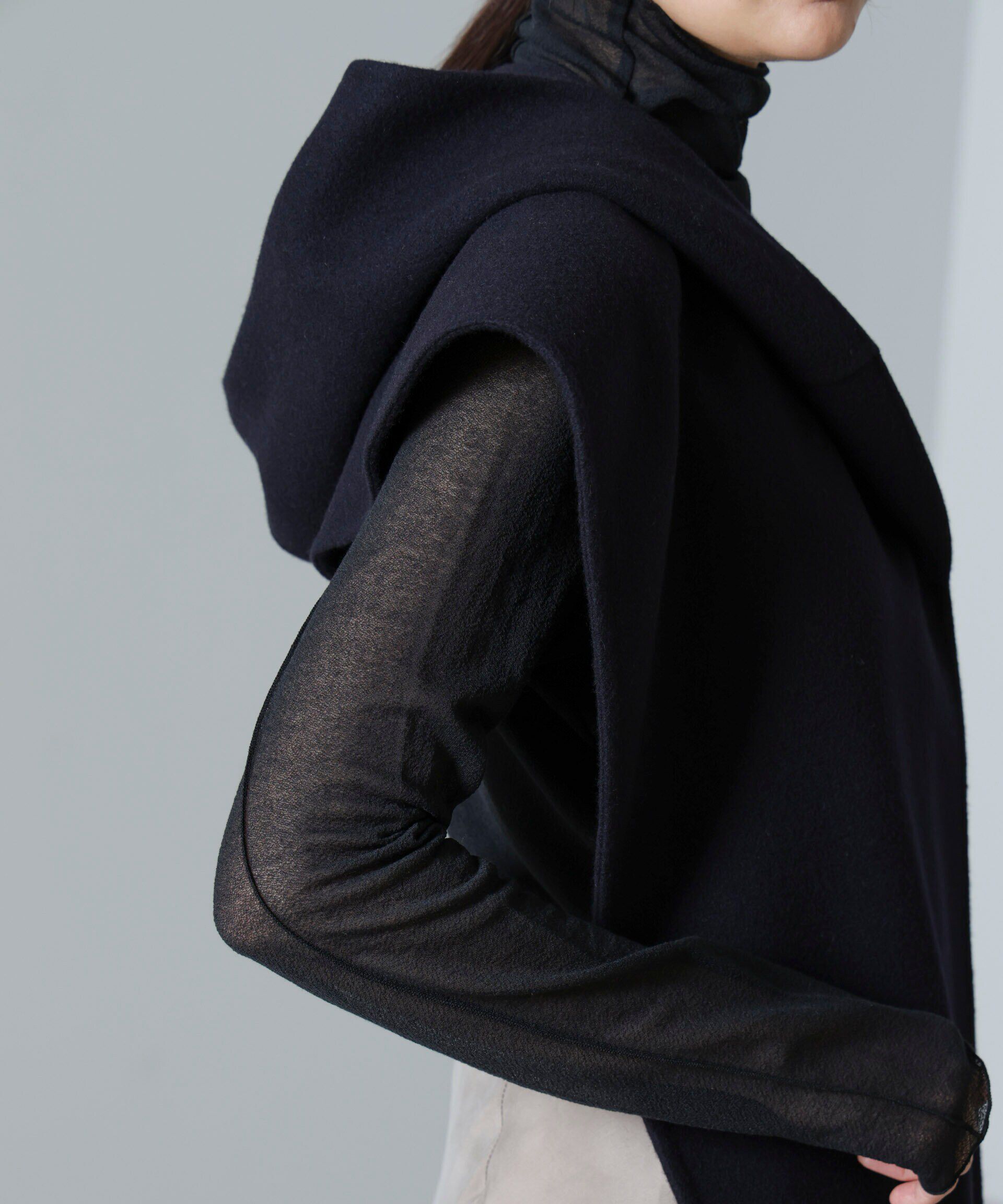 nano･universe「PURE LAMBS リバーフードストール」|マフラー|