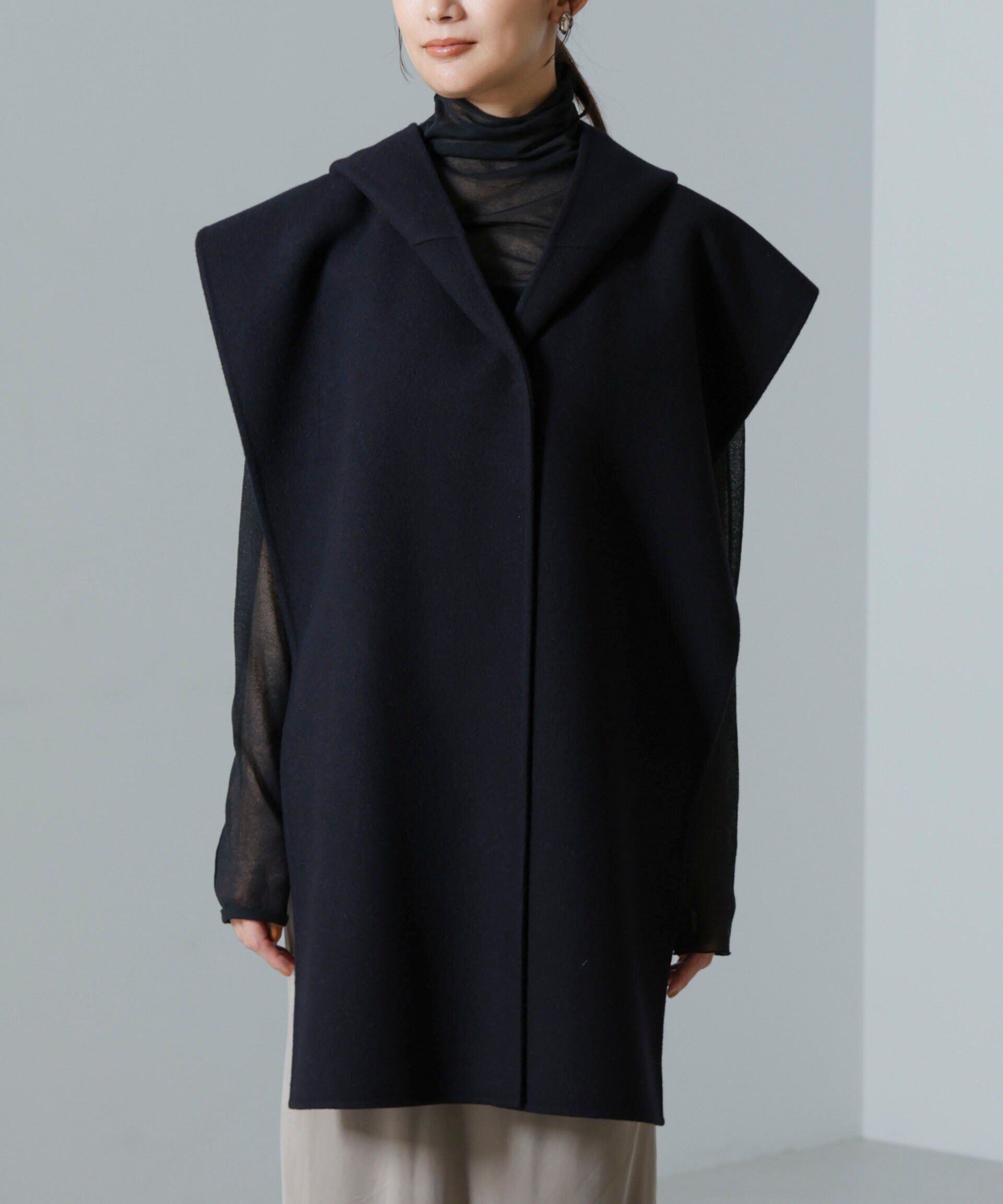 nano･universe「PURE LAMBS リバーフードストール」|マフラー|