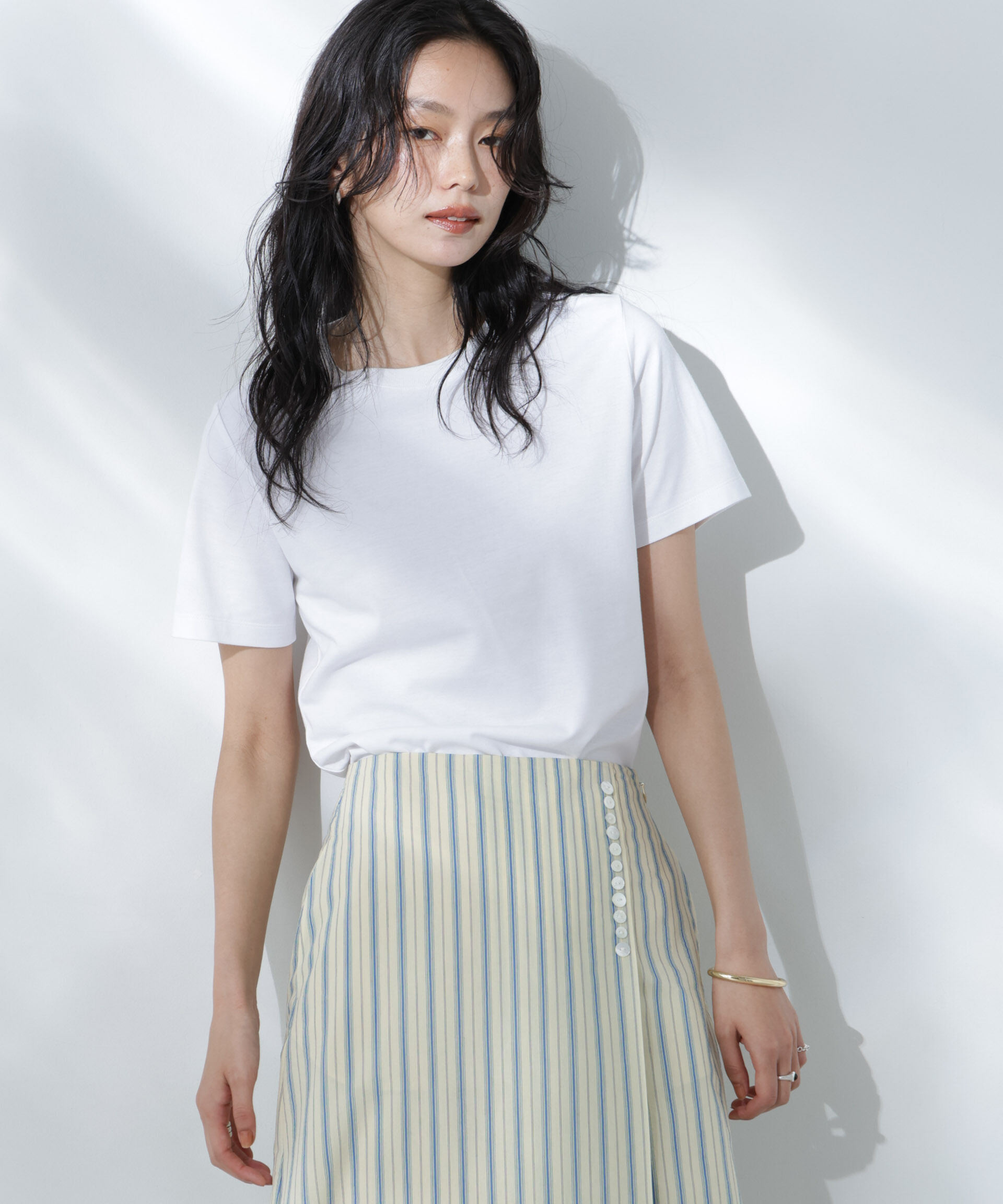 nano･universe「Anti Soaked(R) 汗染み防止クルーネックTシャツ」|Tシャツ・カットソー|