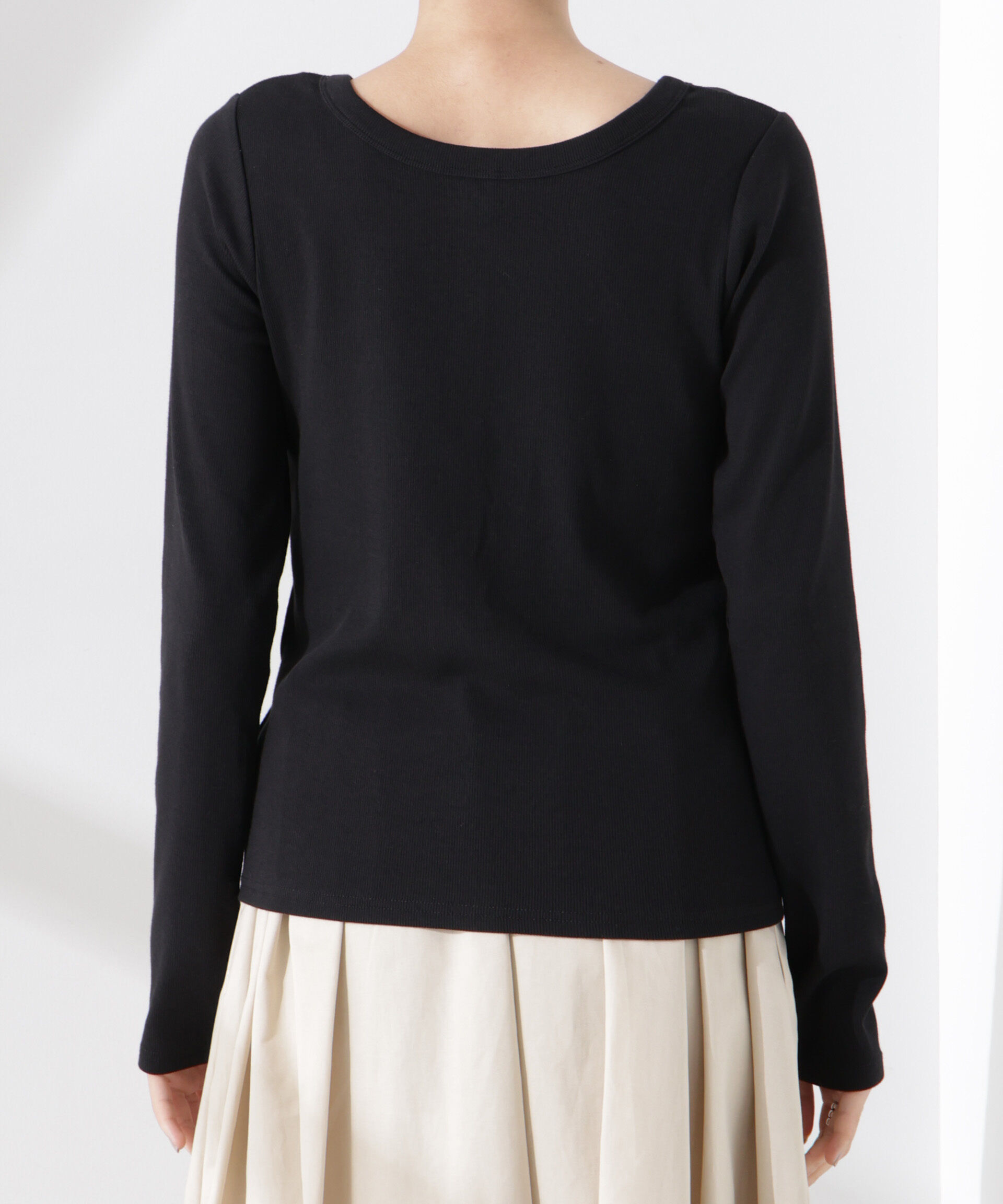 nano･universe「前後2wayクルーネックリブカットカーディガン」|Tシャツ・カットソー|