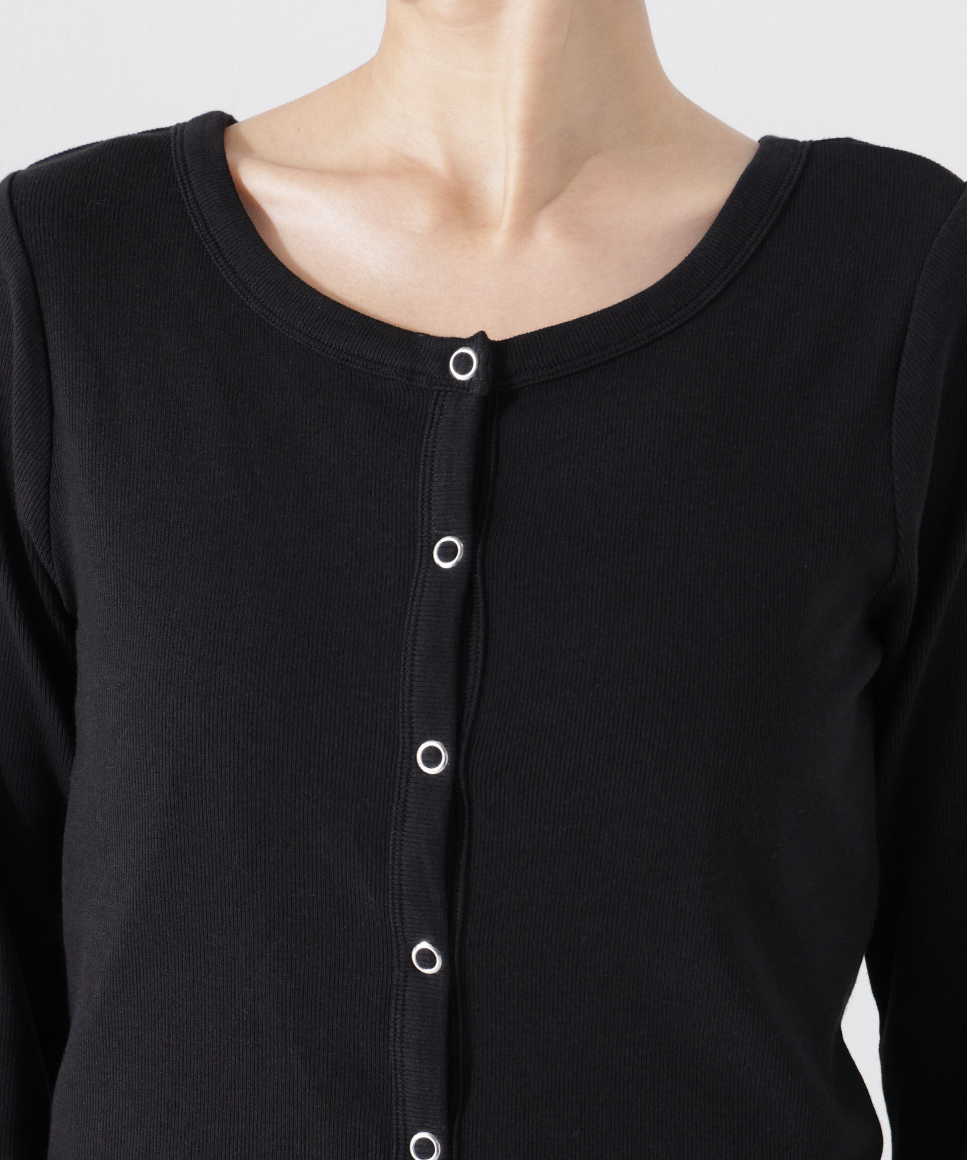 nano･universe「前後2wayクルーネックリブカットカーディガン」|Tシャツ・カットソー|