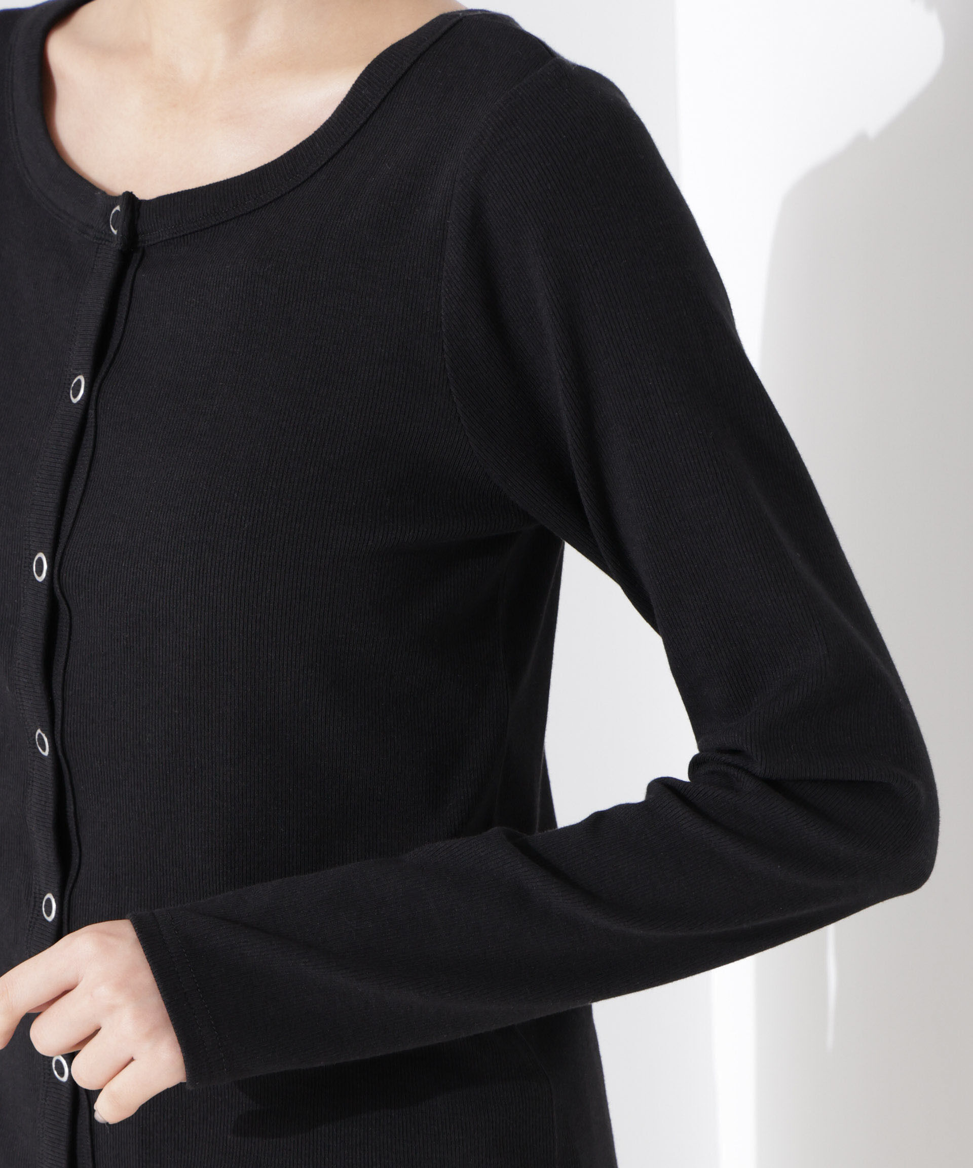 nano･universe「前後2wayクルーネックリブカットカーディガン」|Tシャツ・カットソー|