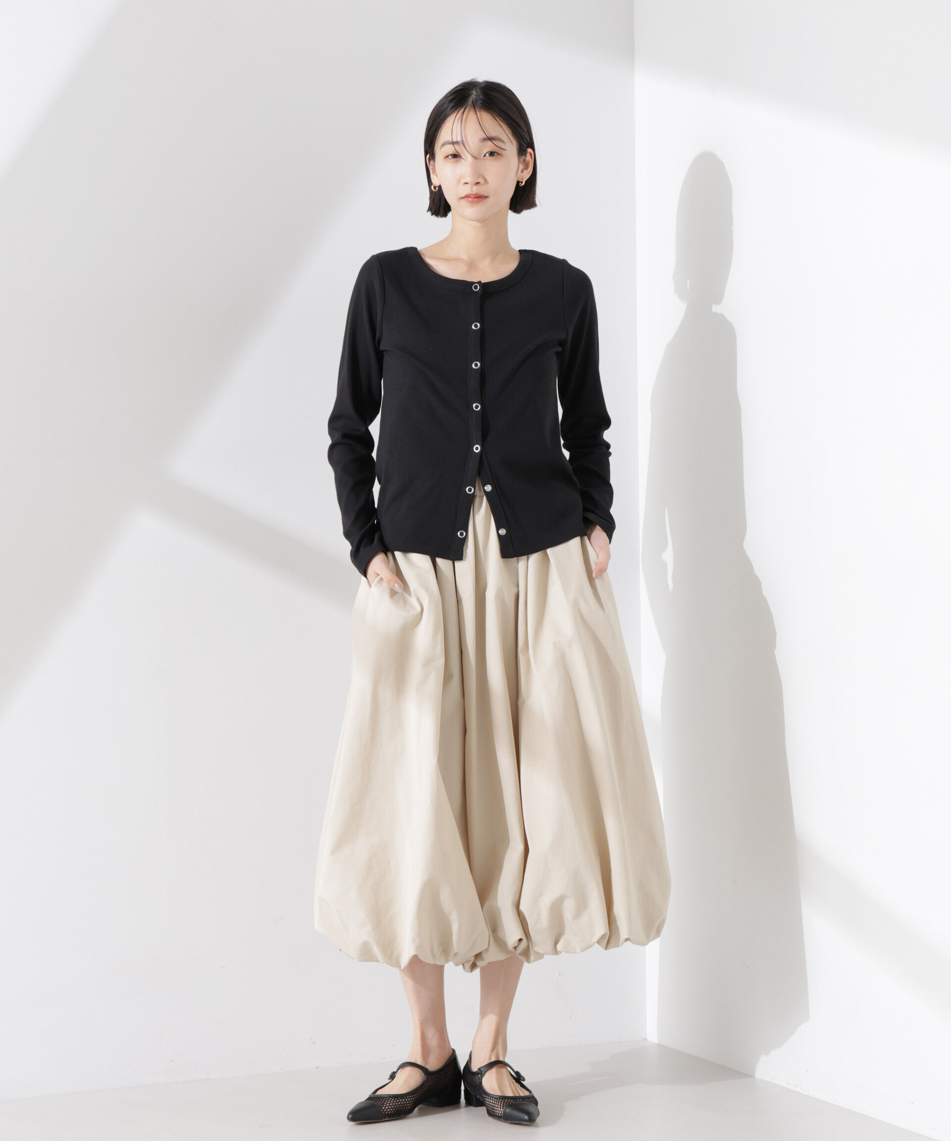 nano･universe「前後2wayクルーネックリブカットカーディガン」|Tシャツ・カットソー|