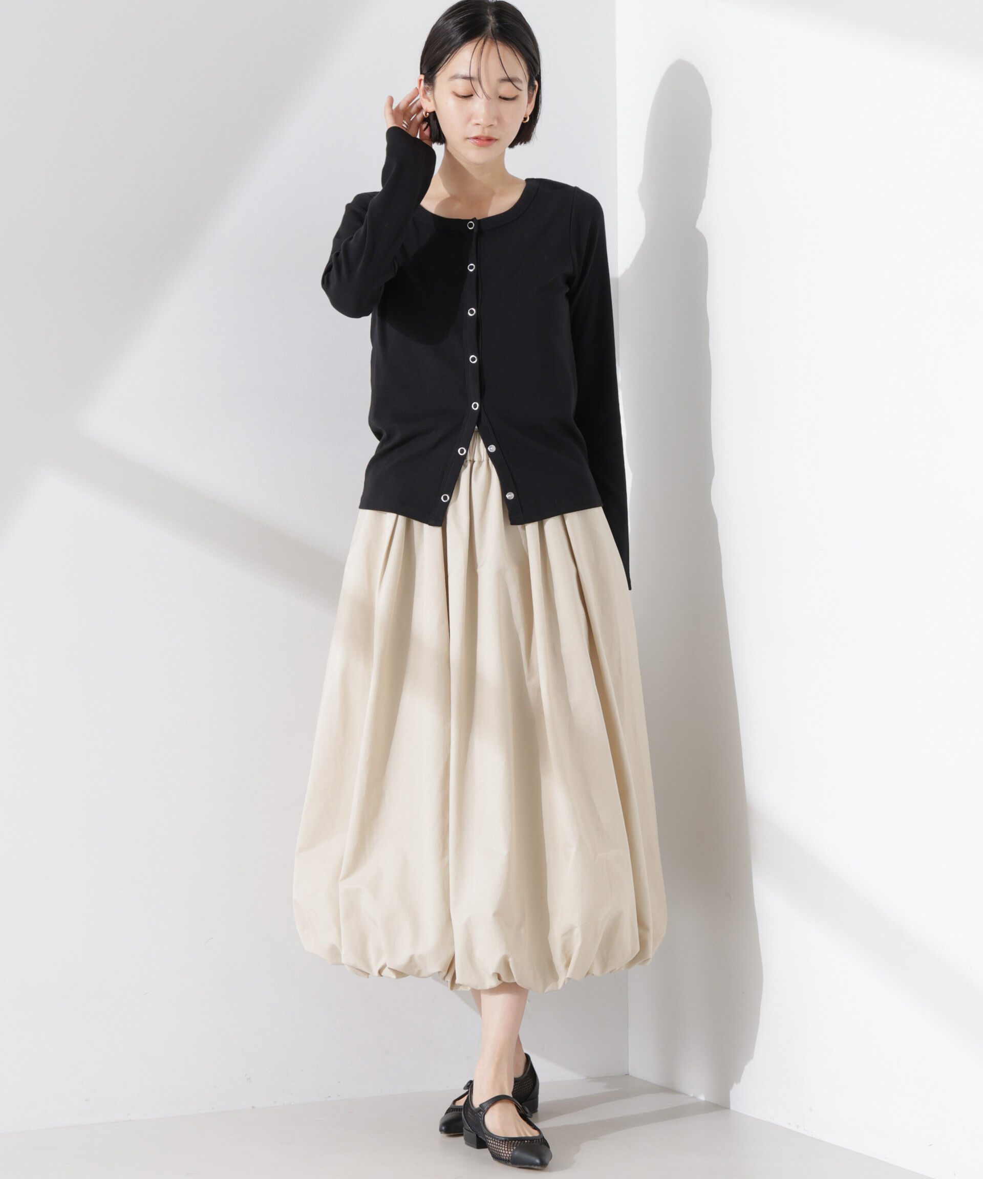 nano･universe「前後2wayクルーネックリブカットカーディガン」|Tシャツ・カットソー|