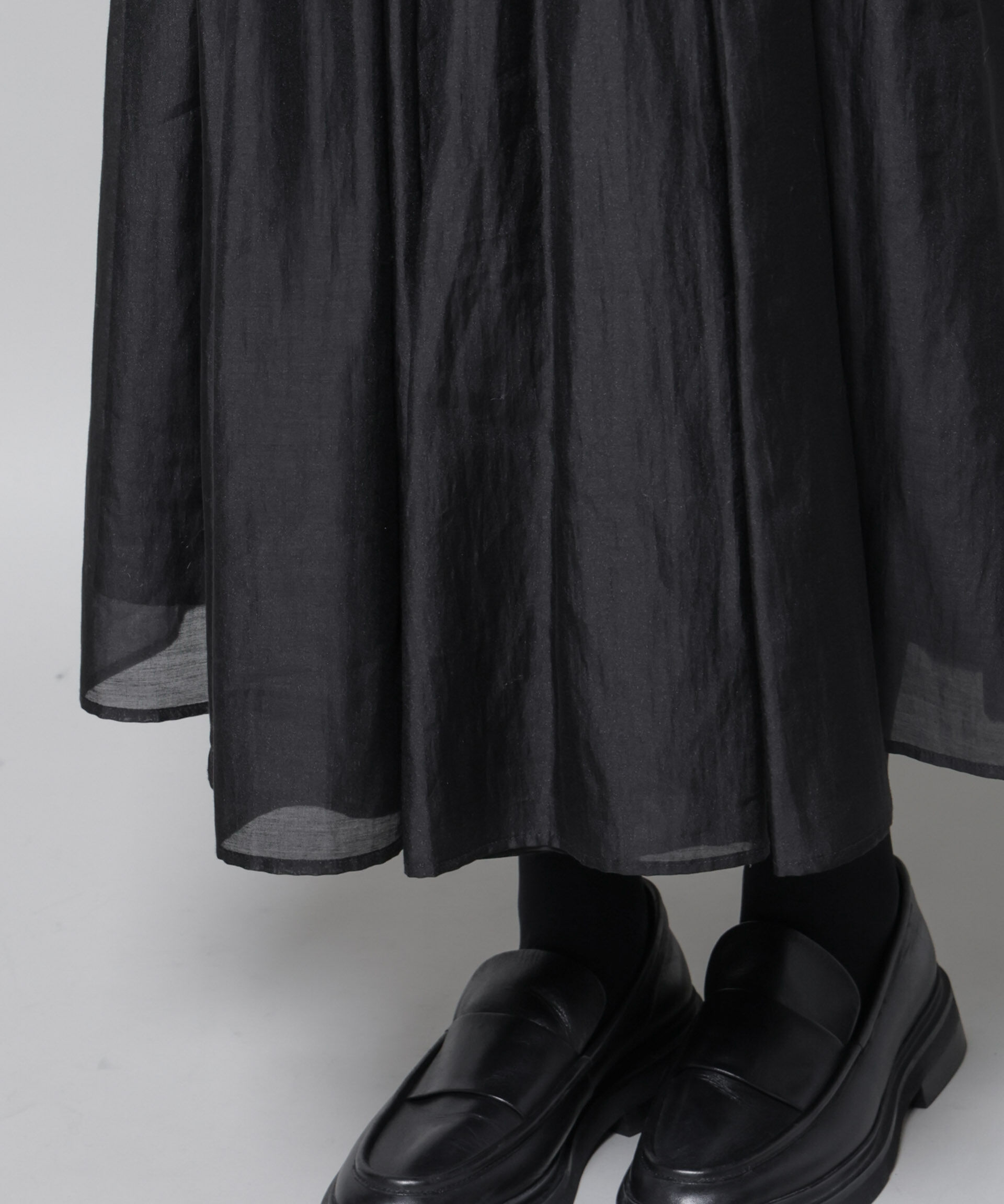 nano･universe「ブライトローンギャザータックスカート」|スカート|