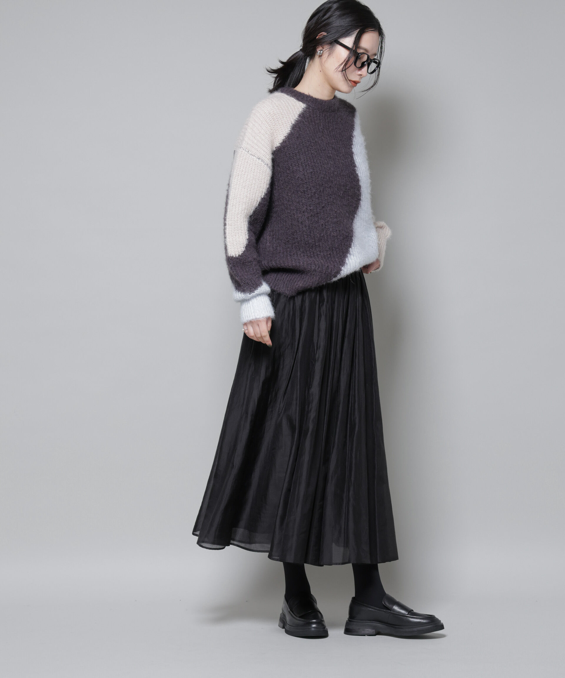 nano･universe「ブライトローンギャザータックスカート」|スカート|