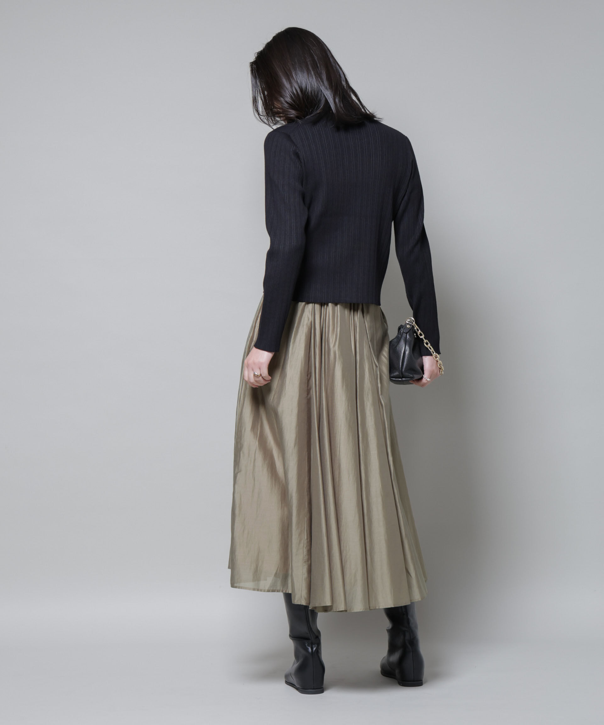 nano･universe「ブライトローンギャザータックスカート」|スカート|