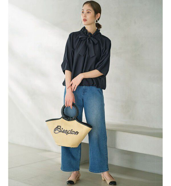 組曲「スパンコールエンブロイダリーカゴバッグ」|かごバッグ|