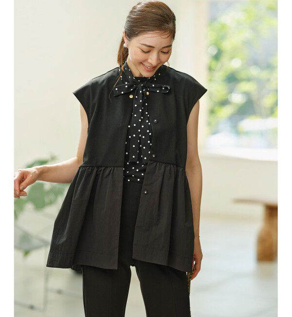 組曲「【接触冷感・吸湿・UVカット】ジョーゼットジャージー ジレ」|ベスト・ジレ|