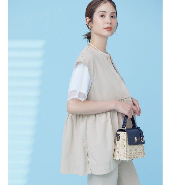 組曲「【接触冷感・吸湿・UVカット】ジョーゼットジャージー ジレ」|ベスト・ジレ|