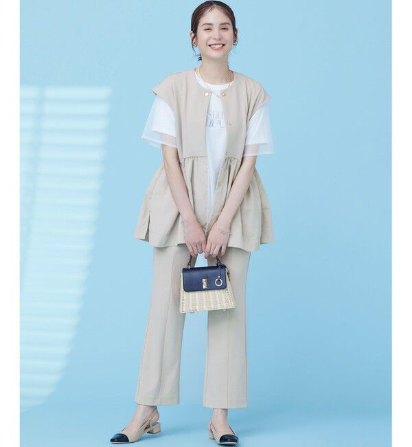 組曲「【接触冷感・吸湿・UVカット】ジョーゼットジャージー ジレ」|ベスト・ジレ|